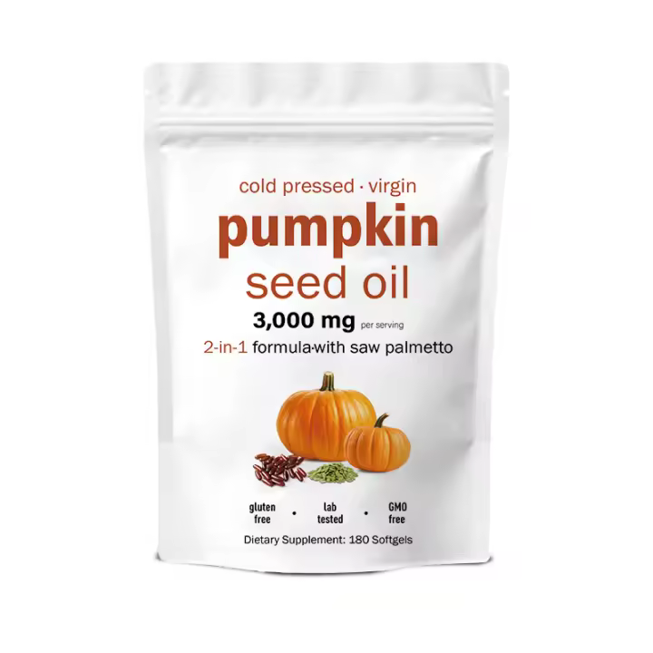 Las cápsulas de aceite de semilla de calabaza complementan el polvo de extracto de semilla de calabaza 3000 mg por porción - 1