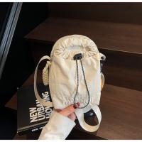 Bolso cruzado ligero para mujer, bolsa para botella de agua con cordón ajustable, estilo coreano, Color sólido, bolso pequeño para teléfono móvil, viaje - details 19