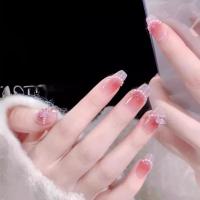 Pack de 24 piezas uñas removibles media y larga manicura parche uñas postizas - details 30