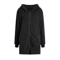 Chaqueta con cremallera y capucha de manga larga para mujer, nueva, holgada, de felpa, de invierno - details 5
