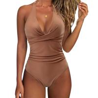 Traje de baño sexy 2025 con espalda cruzada y cuello en V, bikini de una pieza. - details 3