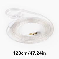 Cable de auriculares KZ Chapado en plata con micrófono, Cables de auriculares QKZ mejorados a2, Cable de 2 pines de auriculares de alta pureza de 3,55 MM - details 0