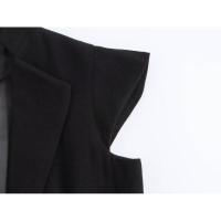 Elegante ss para mujer estilo francés con mangas onduladas color sólido - details 3