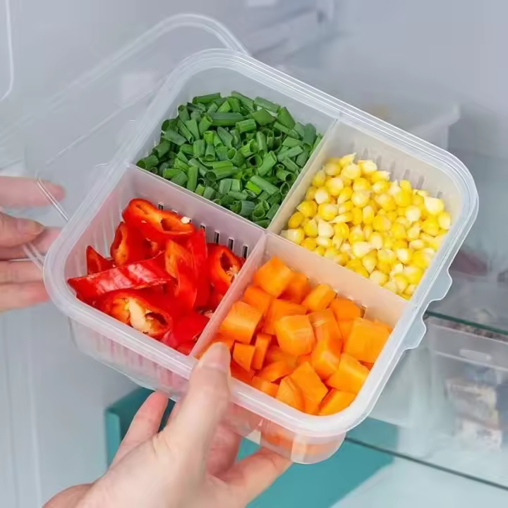 Refrigerador 4/6 compartimentos, refrigerador de alimentos, verduras y frutas, organizador, refrigerador de cocina - 1