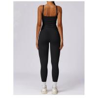 Conjunto de yoga de cintura alta, pantalones y sujetador sin mangas para levantar la cadera - details 11
