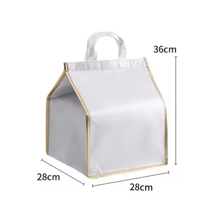 Bolsa de refrigerador de entrega de aislamiento de pastel plegable impermeable portátil, 1 unidad - 1