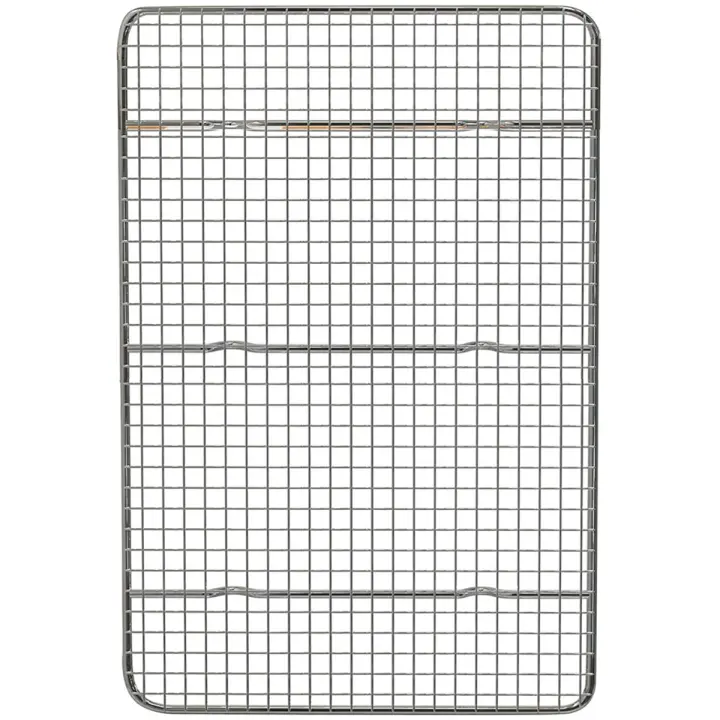 Estante de enfriamiento y horneado, se adapta a la sartén de hoja de cuarto, acero inoxidable, estante de alambre para hornear galletas y Bacon para horno, 39x28CM - 1