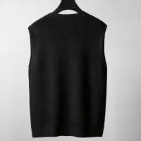 Suéter Tejido Grande Para Hombres Cardigan Chaleco Otoño Invierno Suéter Grueso Suelto Estilo Casual Cuello En V Sin Mangas - details 9