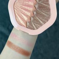 Paleta de rubores de 2 colores 2 en 1 sombra de ojos crema de contorno cara mejilla rubor crema maquillaje brillo resaltado maquillaje Multicolor rubor - details 6