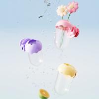 Botella hidropónica transparente con forma de flor de loro, dispositivo de alimentación de loro ecológico reutilizable, tarro de arreglo floral sin BPA - details 1