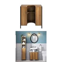 BZR17-W Mueble Columna de baño, Armario Alto baño,161 x 40 x 35 cm,ES (Blanco) - details 27