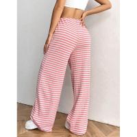 Pantalones de mujer con cintura elástica a rayas, talla única, recién llegados de otoño - details 6