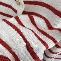 Chic Cardigan Coreano Elegante Camiseta Larga sin Mangas para Mujer Rayas Casuales - details 13