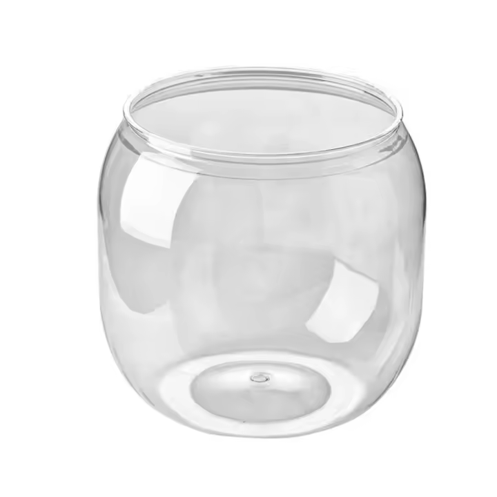 Adorno de mesa, tanque ecológico de plástico, paisaje transparente Ultra claro, pecera Circular duradera, pecera dorada - 1