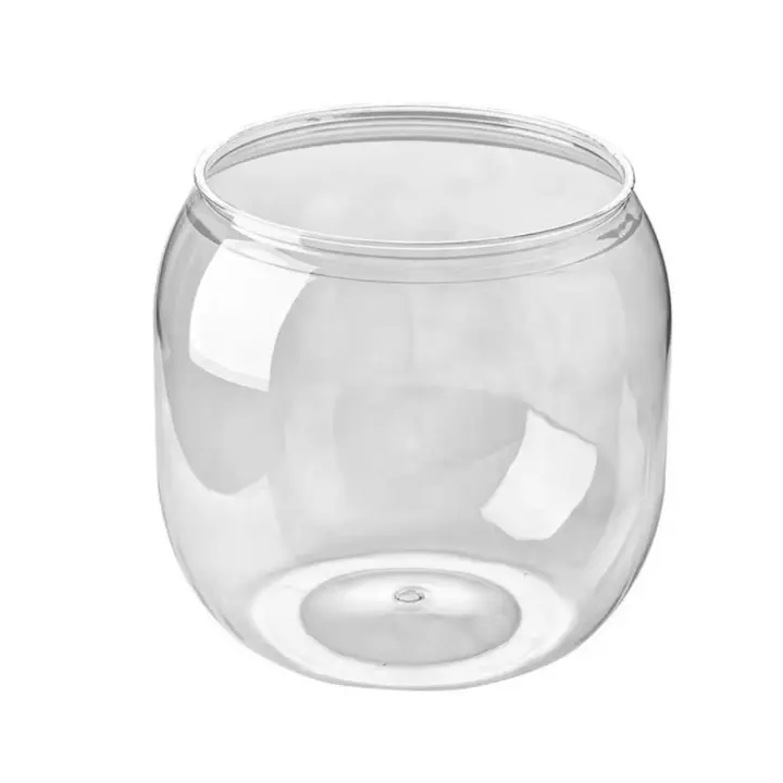 Adorno de mesa, tanque ecológico de plástico, paisaje transparente Ultra claro, pecera Circular duradera, pecera dorada - 1