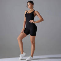 Hamidou-Conjunto de Yoga con espalda descubierta para mujer, Body de Fitness de alta elasticidad, ropa de gimnasio deportiva, Top corto de Fitness, Shockpro - details 18