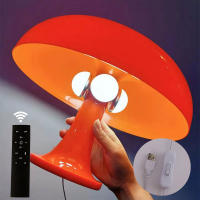 Lámpara de escritorio de hongo, decoración nórdica, sala de estar simple, mesita de noche, lámpara de escritorio creativa USB - details 9