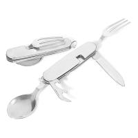 Juego de cubiertos multifuncionales para acampar, tenedor plegable de acero inoxidable, cuchara, abridor de cuchillos, villa desmontable, equipo de picnic VIE - details 11