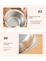 Colador de Arroz de Acero Inoxidable 304 Herramienta de Cocina para Lavado de Frutas y Verduras - details 5