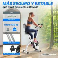 Bicicleta Estática Plegable hasta 130 KG Extra Silenciosa con Sillín de Comodidad Ajustable - details 18
