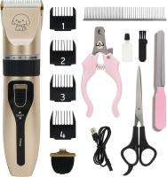 Kit de aseo para perros, cortapelos para perros, poco ruido, eléctrico silencioso, recargable, juego de cortapelos para abrigos gruesos de pelo de mascotas, adecuado para perros, gatos y otras mascotas Incluye peine, cortaúñas, limas de uñas, tijeras - details 0