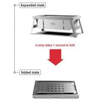 Estufa de leña de picnic de acero inoxidable para el hogar plegable portátil para acampar al aire libre, estufa de barbacoa desmontable - details 10