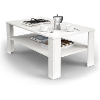 Mesa de sofá con estante, mesa de centro, mesa central, madera ecológica, diseño moderno, medidas: 100 x 60 cm - details 24