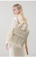 Mochila para ordenador portátil de 14 pulgadas, bolso portátil femenino de gran capacidad, moda de lujo, Color caqui, tela Oxford, bolsas de viaje de negocios para mujer, impermeables - details 18