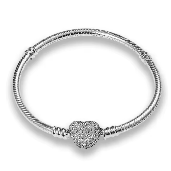 Pulsera de Plata Esterlina 925 Encanto de Mariposa Estrellas Luna Cadena de Seguridad - 1