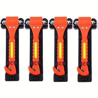 Interruptor de ventana de Escape de emergencia para coche, martillo cortador de cinturón de seguridad con cinta reflectante ligera, Kit de supervivencia salvavidas - details 0