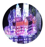 Microworld-rompecabezas 3D de Metal para niñas y adultos, modelo temático de Castillo, caja de música giratoria, juguetes de cumpleaños, regalos de Navidad - details 12