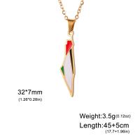 Collar con colgante de mapa de Palestina My Shape para mujeres y hombres, collar de geografía de mapa de acero inoxidable, gargantilla, joyería al por mayor - details 12