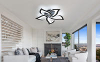Goeco Luz de Techo LED Acrílica 5 Cabezas, 60W, Iluminación Interior Moderna, Luz Blanca 6000K, Tamaño 60x60x8 CM - details 0