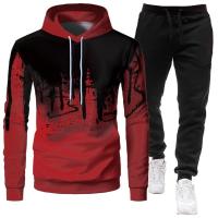 Sudaderas con capucha y pantalones de cintura elástica para hombre, conjuntos de dos piezas informales para exteriores, trajes deportivos de moda para hombre, Otoño e Invierno - details 5