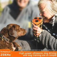 Repelente 5 en 1, dispositivo de entrenamiento ultrasónico, disuasivo de ladridos de perro recargable con linterna LED, nuevo - details 8