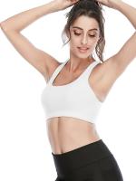 Tops cortos cruzados para mujer, camisa deportiva de manga corta blanca para Yoga - details 0