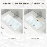 Muebles Lavabo y Espejo Columna Conjunto Muebles Pared 3 Piezas Estilo Morno Blanco - details 5