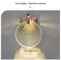 YNL Lámparas de Pared LED Modernas Estilo Nórdico Cristal Dorado Plata Ideal para Decoración de Hogar para Dormitorio Sala de Estar Comedor - details 3