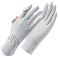 Guantes de protección solar para conducir Pantalla táctil antideslizante de seda sedosa - details 3