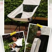 Tela Oxford plegable ultraportátil para exteriores, silla de pesca en forma de luna, muebles de camping para senderismo ligeros y desmontables - details 1