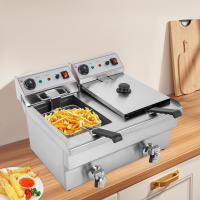 Freidora eléctrica de aceite, freidora profunda, freidora con protección contra sobrecalentamiento, 10 l x 2, 6000 W - details 0