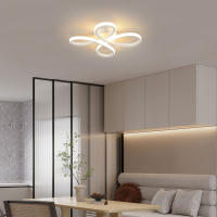 Lámpara de Techo LED Floral de Aluminio Goeco 30W, 3375LM, Iluminación Interior Moderna, Blanco, 30x30x7cm - details 6