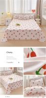 Sábana plana con estampado liso para cama doble, sábanas de lino suaves para el hogar, Individual/Queen/King, 1 unidad - details 5