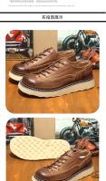 Zapatos de hombre de cuero genuino de alta gama, de cuero vacuno puro, casuales, con suela suave, al por mayor. - details 2