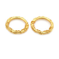 Anillo de Cierre Redondo de Brasso Dorado Mate Joyería de Alta Calidad - details 4