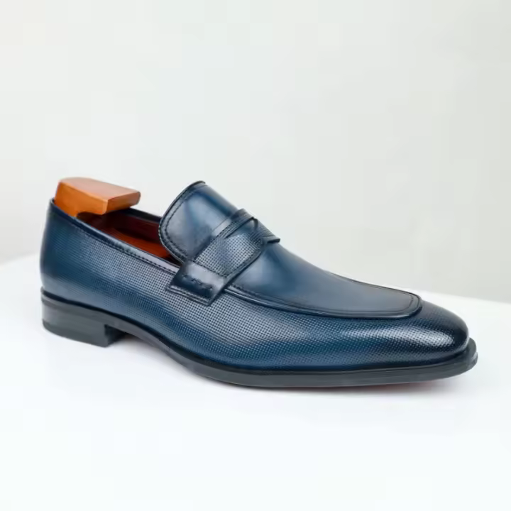 Mocasines de los hombres zapatos de cuero de negocios casuales cabeza cuadrada versátil de los hombres - 1