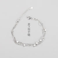 Pulsera de Estrella de Doble Capa Plateada Diseño Ins para Mujeres Estilo Coreano de Verano - details 7