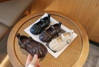 Zapatos de cuero de princesa para niñas, zapatillas individuales de moda con boca poco profunda, suela suave y boda para fiesta, novedad de primavera 2024 - details 4
