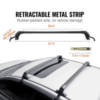 Portaequipajes de Aluminio con Cerradura para Coche Carga de 70.3kg Compatible con Vehículos con Techo Descubierto - details 2