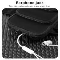 Bolsas para teléfono para correr con tres bolsillos, bolsa de almacenamiento de gran capacidad, bolsa para brazo, soporte para teléfono con tarjeta para auriculares, bolsa para brazo para teléfono móvil - details 4